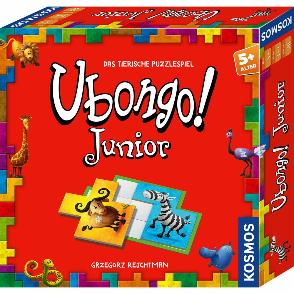 KOSMOS Ubongo! Junior, Legespiel, Knobelspiel, Logik Spiel, Kinderspiel, Kinder, ab 5 Jahren, 683429