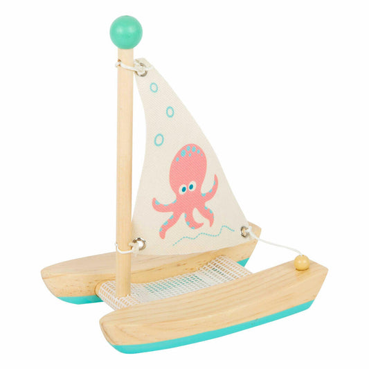 Legler Small Foot Wasserspielzeug Katamaran Oktopus, Spielzeug, ab 24 Monate, 11656