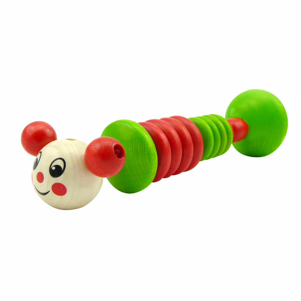 Voggenreiter Music For Kids Premium Rappel-Raupe Clic-Clac, Klangspielzeug, Spielzeug, Kinder, Rot / Grün, 1126
