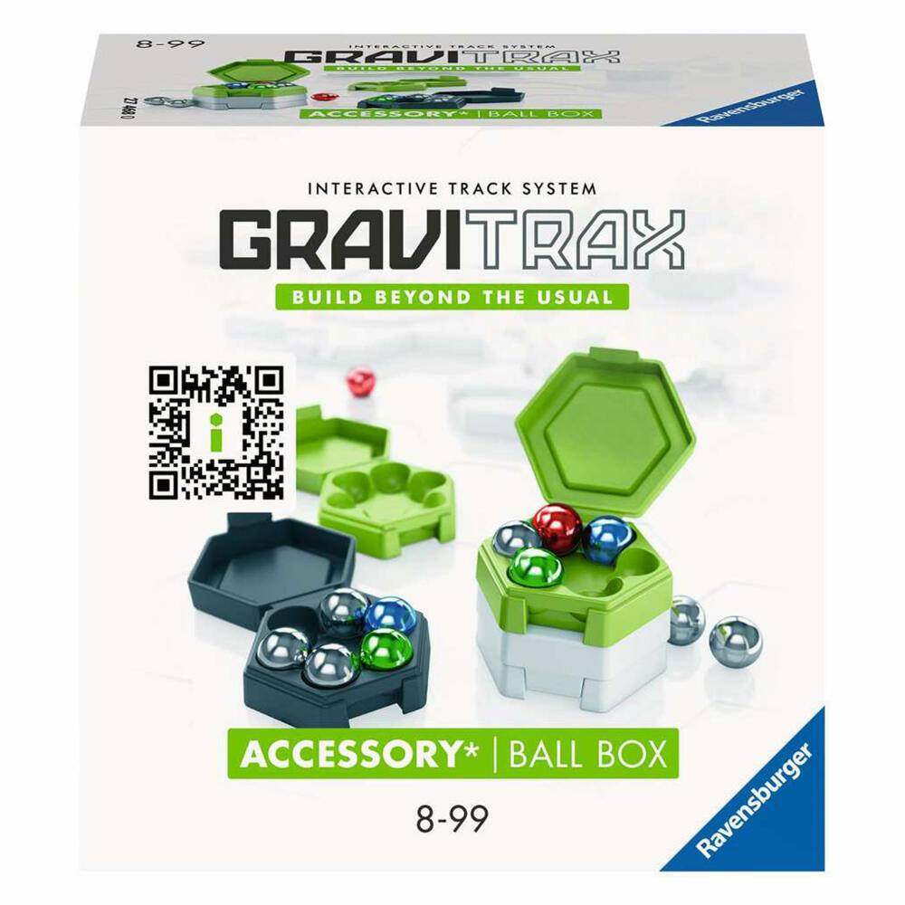 Ravensburger GraviTrax Accessory Ball Box, Erweiterung, Interaktives Kugelbahnsystem, Kugelbahn, Zubehör, 27468