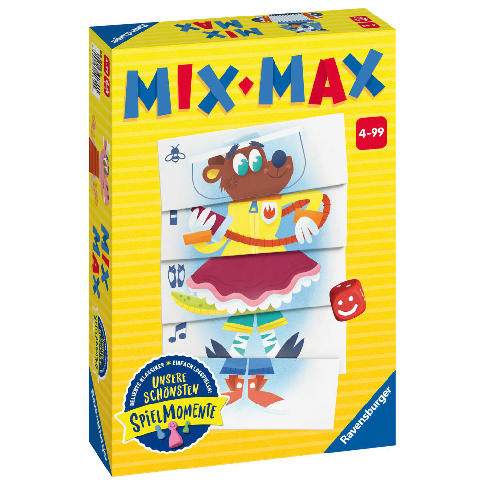 Ravensburger Mix Max, Legespiel, Würfelspiel, Kinderspiel, Kinder Spiel, ab 4 Jahre, 20855