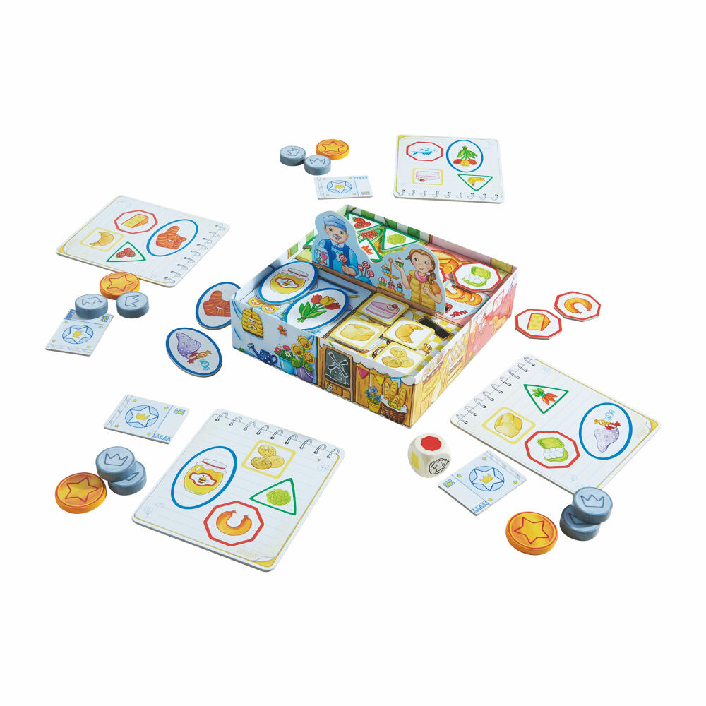 HABA Meine Ersten Spiele Einkaufen, Würfelspiel, Lernspiel, Kaufladen, Spielzeug, 302781