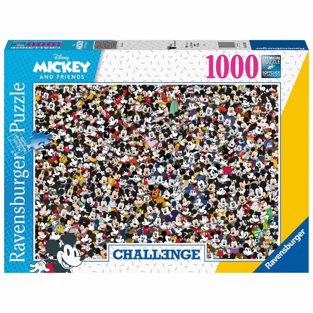 Ravensburger Puzzle Challenge Puzzle - Mickey, Erwachsenenpuzzle, Erwachsenen Puzzles, 1000 Teile, 16744