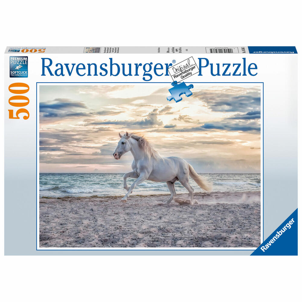 Ravensburger Puzzle Pferd am Strand, Erwachsenenpuzzle, Erwachsenen Puzzles, Standard, 500 Teile, 16586