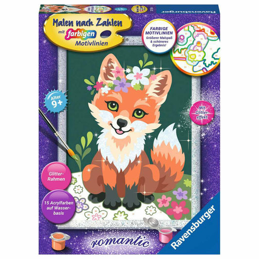 Ravensburger Malen nach Zahlen Blumiger Fuchs, Malset, Malvorlage, Malen, 23765