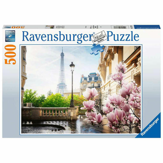 Ravensburger Puzzle Frühling in Paris, Erwachsenenpuzzle, 500 Teile, ab 12 Jahren, 17377