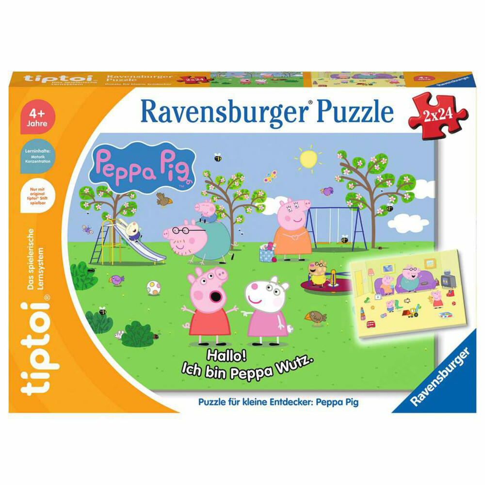 Ravensburger tiptoi Puzzle für kleine Entdecker: Peppa Pig, Kinderpuzzle, Kinder Spiel, Spielzeug, 00163