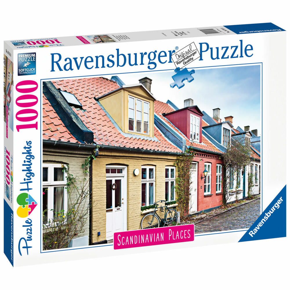 Ravensburger Häuser in Aarhus, Dänemark, Puzzle, Erwachsenenpuzzle, Erwachsenen Puzzles, 1000 Teile, 16741