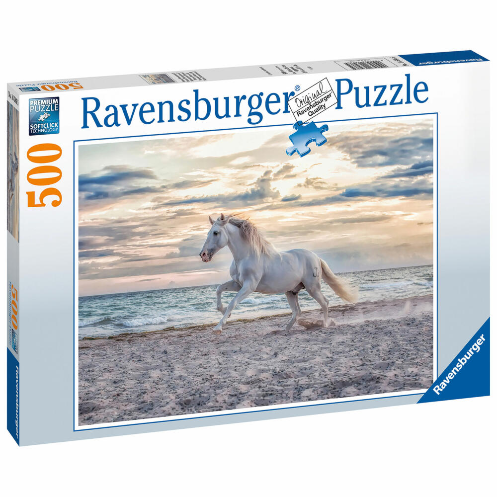 Ravensburger Puzzle Pferd am Strand, Erwachsenenpuzzle, Erwachsenen Puzzles, Standard, 500 Teile, 16586