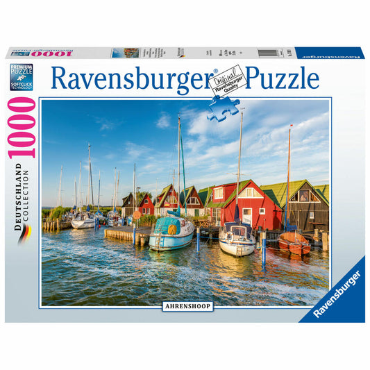 Ravensburger Deutschland Collection Romantische Hafenwelt von Ahrenshoop, Erwachsenenpuzzle, Puzzle, 1000 Teile, 17092