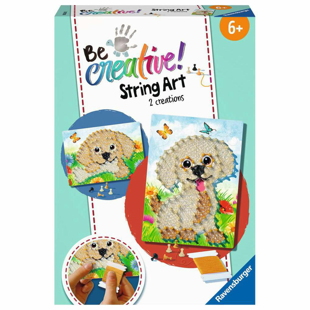 Ravensburger BeCreative String Art Dogs, Bastelset, Nagelbilder, Bastel Set, Basteln, 18243