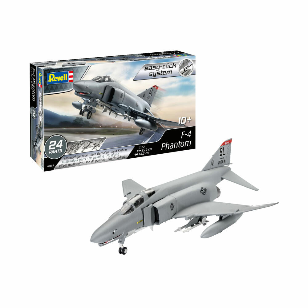 Revell Steck-Modellbausatz F-4 Phantom easy-click-system, Flugzeug, 24 Teile, 03651