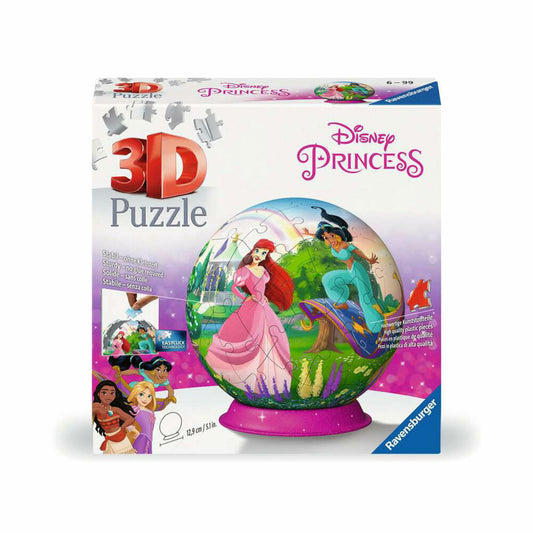 Ravensburger Puzzle-Ball Disney Princess, 72 Teile, 3D Puzzle, Puzzleball, ab 6 Jahren, 11579