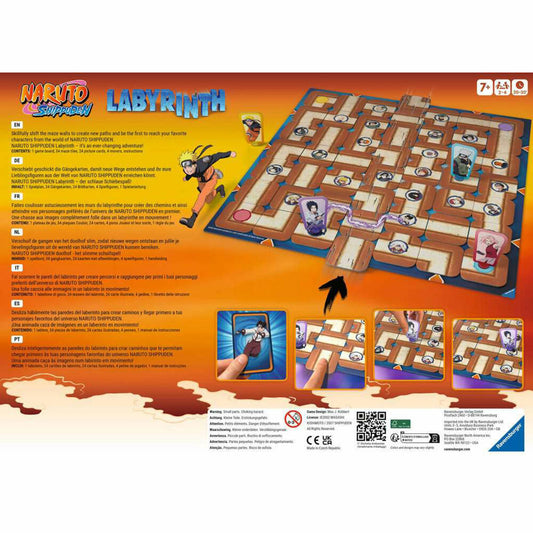 Ravensburger Naruto Shippuden Labyrinth, Schiebespiel, Familienspiel, Gesellschaftsspiel, ab 7 Jahren, 27557