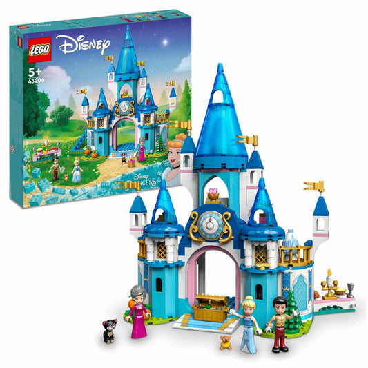 LEGO Disney Prinzessin Cinderellas Schloss, 365-tlg., Bauset, Konstruktionsset, Bausteine, Spielzeug, ab 5 Jahre, 43206