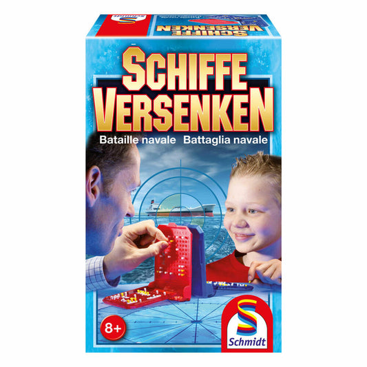 Schmidt Spiele Schiffe versenken, Familienspiel, Brettspiel, Strategienspiel, bis 2 Spieler, 49092
