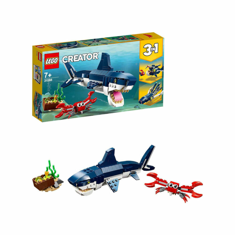 LEGO Creator Bewohner der Tiefsee, 230-tlg., 3 in 1 Set, Bausteine, Konstruktionsspielzeug, ab 7 Jahre, 31088