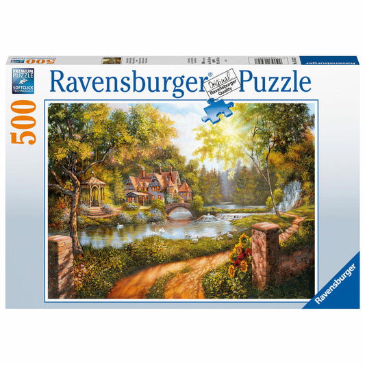 Ravensburger Puzzle Cottage am Fluß, Erwachsenenpuzzle, Erwachsenen Puzzles, Standard, 500 Teile, 16582