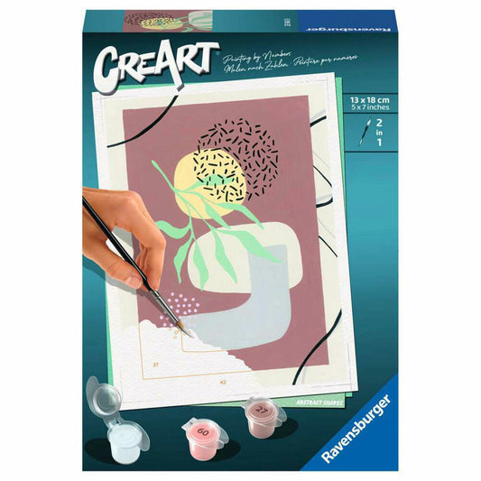 Ravensburger CreArt Abstract Shapes, Malen nach Zahlen, Malset, Malvorlage, Malen, 23543