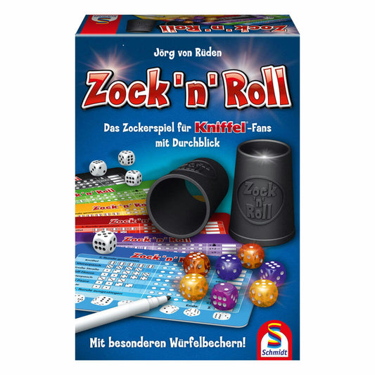 Schmidt Spiele Zock'n'Roll, Familienspiel, Brettspiel, Würfelspiel, 3 bis 6 Spieler, 49320