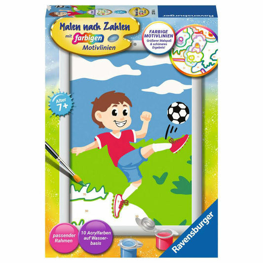 Ravensburger Malen nach Zahlen Spaß am Fußball, Malset, Malvorlage, Malen, 23761