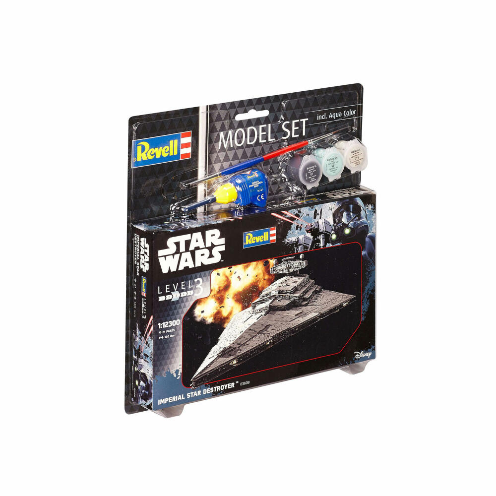 Revell Model Set Star Wars Imperial Star Destroyer, Modellbausatz, Modell Bausatz, 21 Teile, ab 10 Jahre, 63609