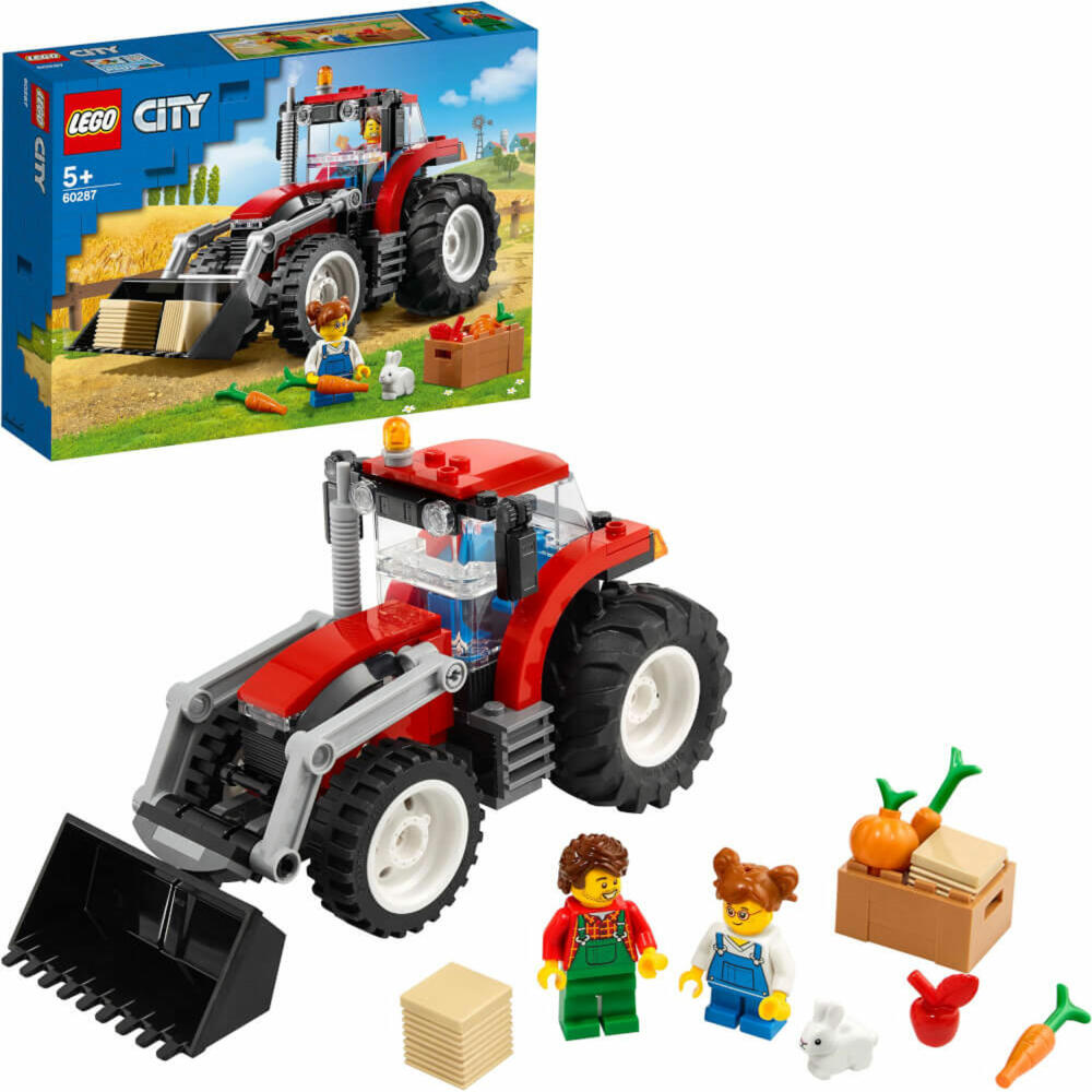 LEGO City Traktor, 148-tlg., Bauset, Konstruktionsset, Bausteine, Spielzeug, ab 5 Jahre, 60287