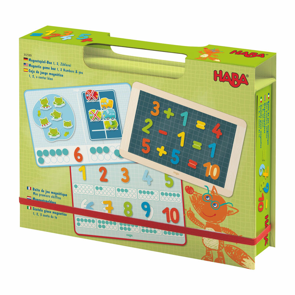 HABA Magnetbox 1,2 Zählerei, Kinderspiel, Magnet Box, Magnetspiel, Rechenspiel, Spielzeug, 302589