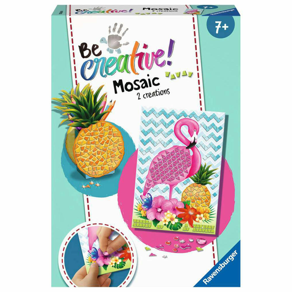 Ravensburger BeCreative Mosaic Tropical, Mosaikbilder, Bastelset, Bastel Set, Basteln, Mosaik, 18240