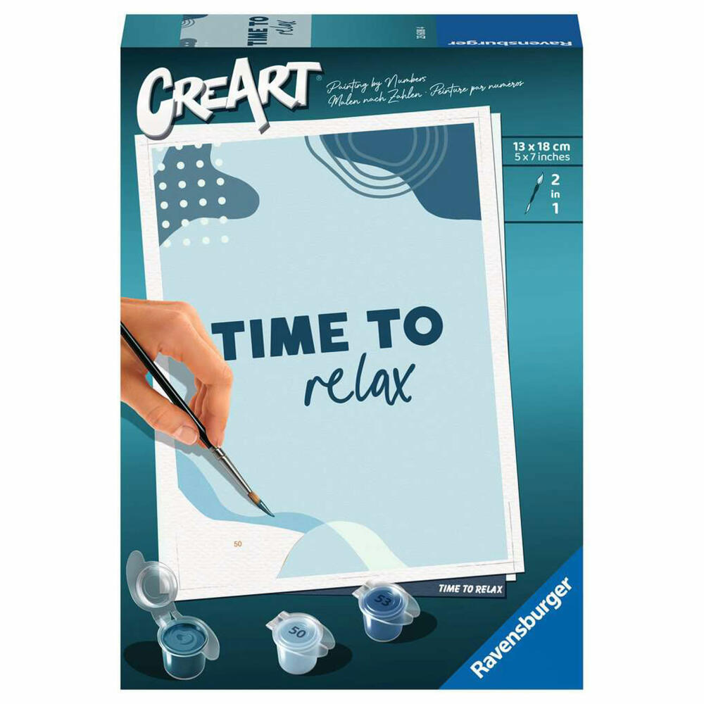 Ravensburger CreArt Time to relax, Malen nach Zahlen, Malset, Malvorlage, Malen, 23608