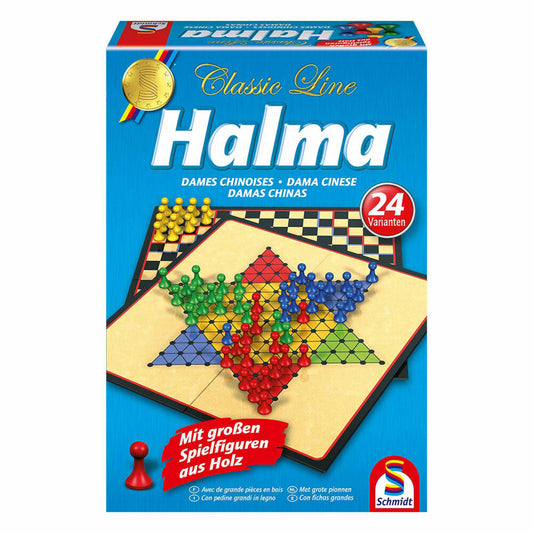 Schmidt Spiele Classic Line, Halma, Familienspiel - Classic Line, 1 bis 4 Spieler, 49217