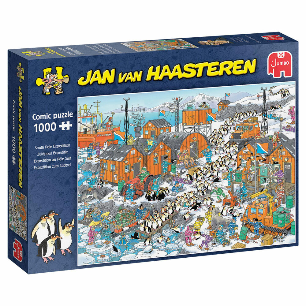Jumbo Spiele Jan van Haasteren - Südpol-Expedition, Puzzle, Erwachsenenpuzzle, Puzzlespiel, 1000 Teile, 20038