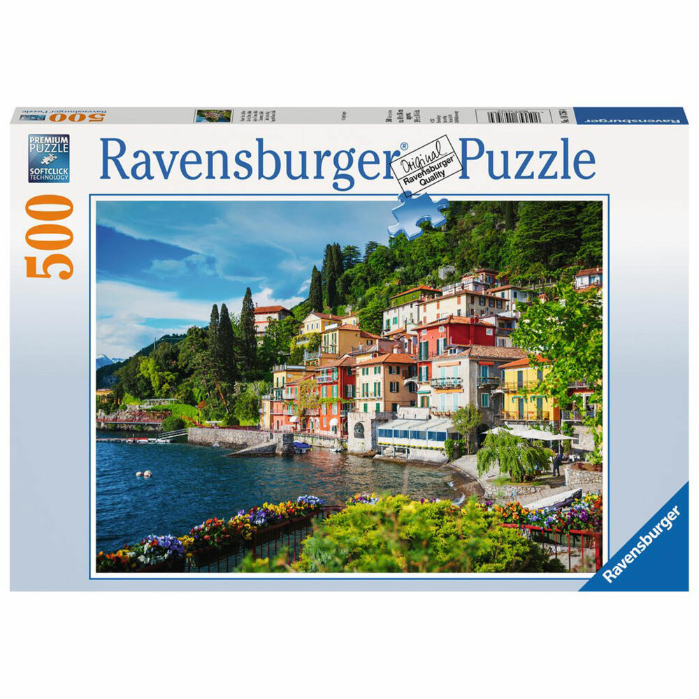 Ravensburger Puzzle Comer See Italien, Erwachsenenpuzzle, Erwachsenen Puzzles, Premiumpuzzle, Standardformat, 500 Teile, 14756 4