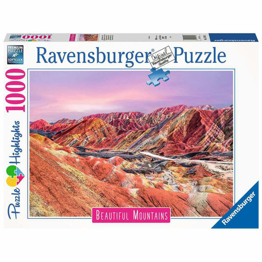 Ravensburger Puzzle Regenbogenberge, China, Erwachsenenpuzzle, 1000 Teile, ab 14 Jahren, 17314