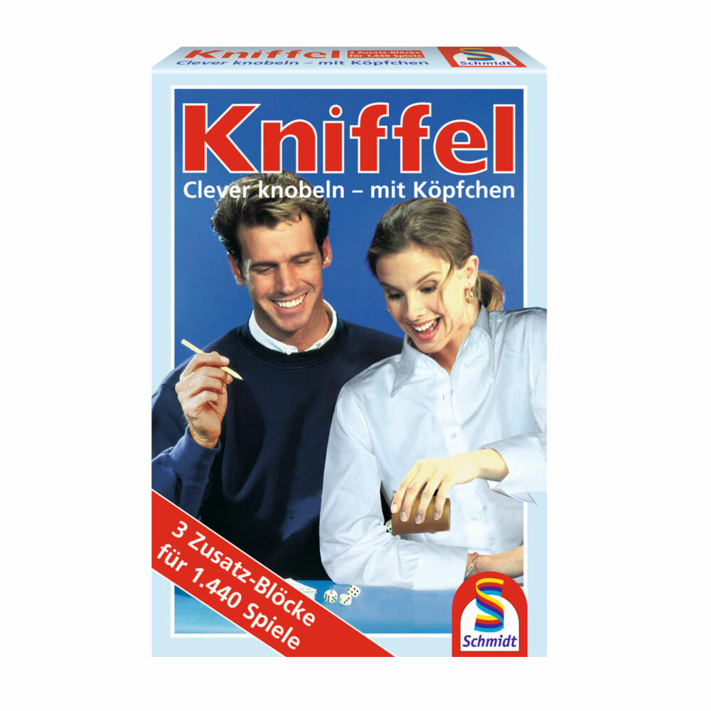 Schmidt Spiele Kniffelblöcke, Kniffel Spiel, Familienspiel, Gesellschaftsspiel, 2 bis 8 Spieler, 49039