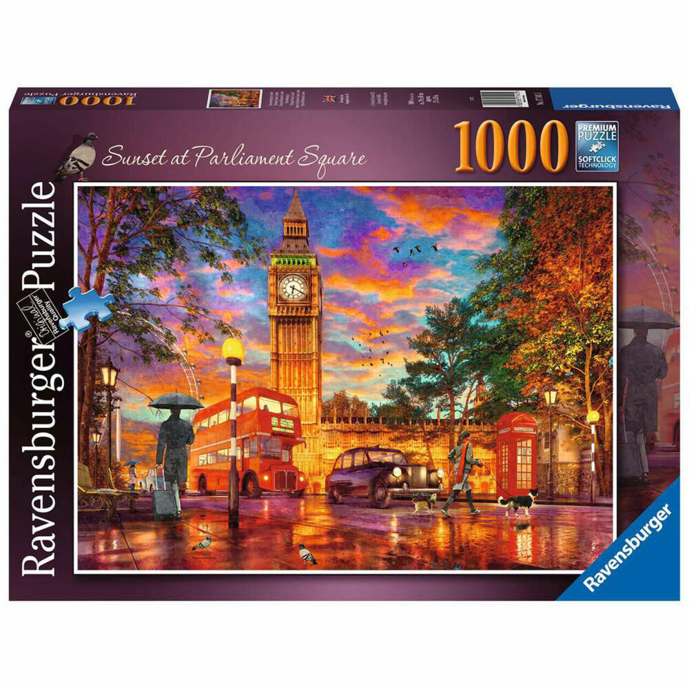 Ravensburger Puzzle Sonnenuntergang in London, Erwachsenenpuzzle, 1000 Teile, ab 14 Jahren, 17141