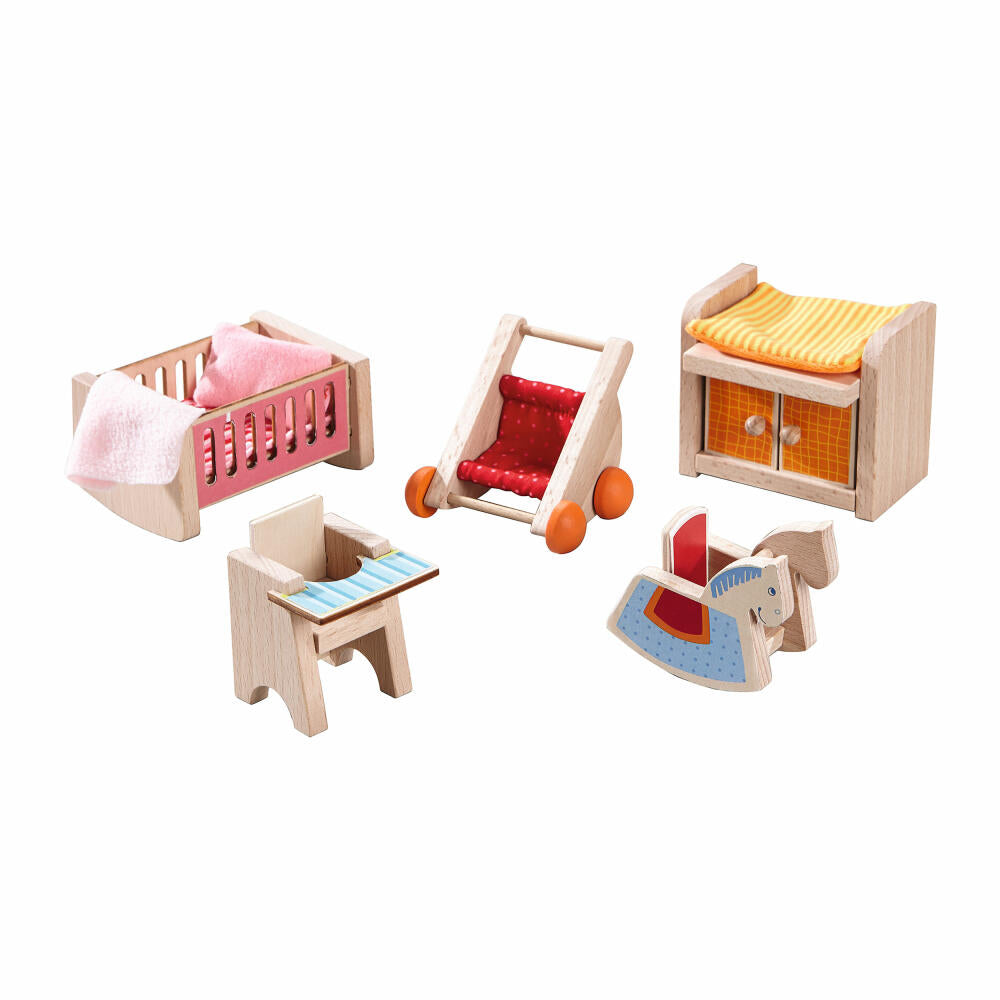 HABA Little Friends Puppenhaus Möbel Kinderzimmer, Spielhaus, Puppen Haus, Spielzeug, 301989