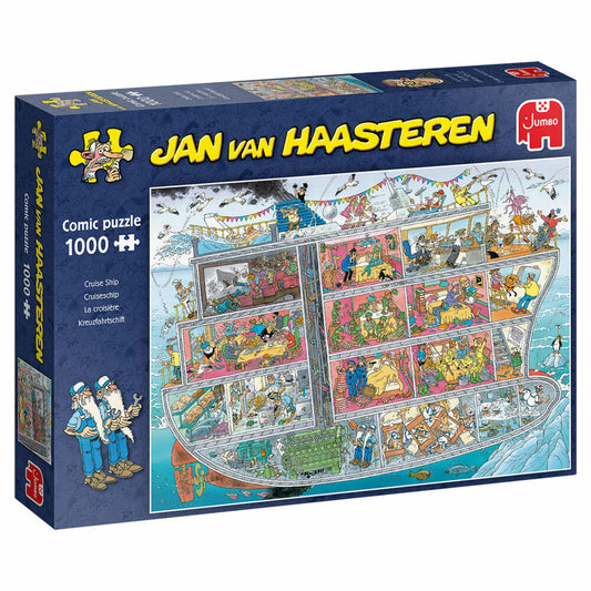 Jumbo Spiele Jan van Haasteren - Kreuzfahrtschiff, Puzzle, Erwachsenenpuzzle, Puzzlespiel, 1000 Teile, 20021