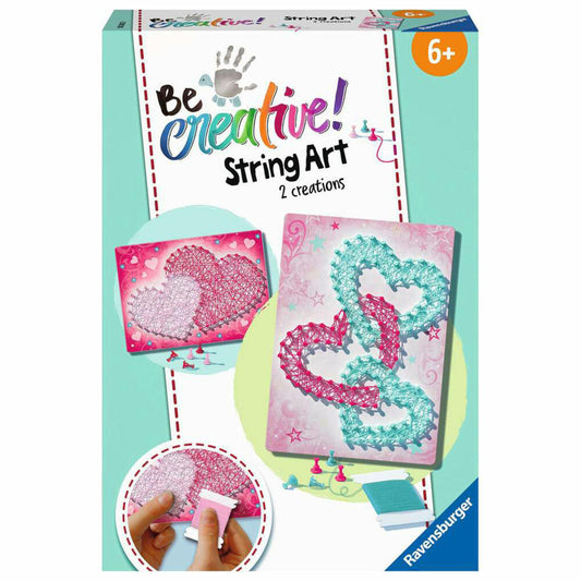 Ravensburger BeCreative String Art Heart , Bastelset, Nagelbilder, Bastel Set, Basteln, 18242