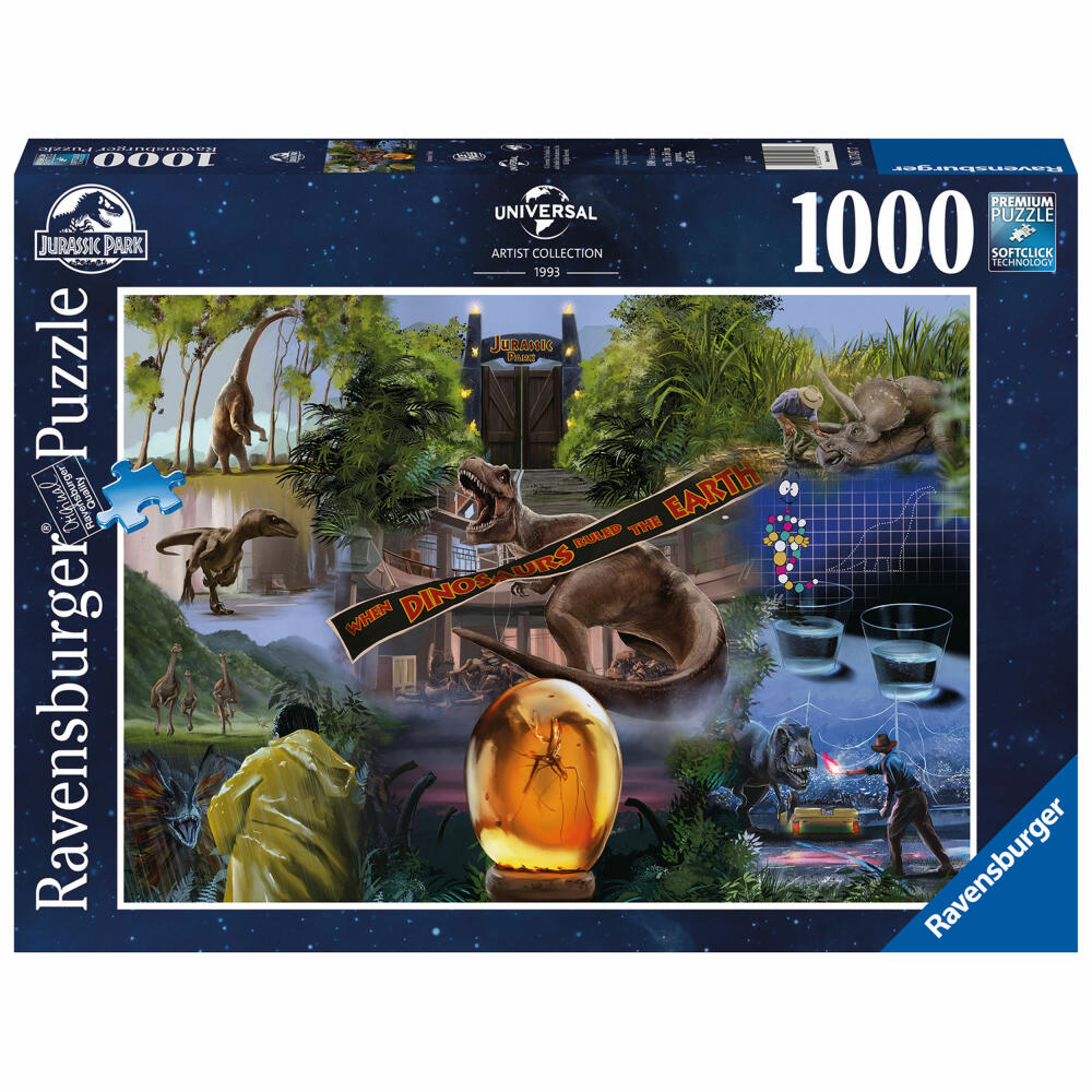 Ravensburger Jurassic Park, Erwachsenenpuzzle, Erwachsenen Puzzle, 1000 Teile, 17147