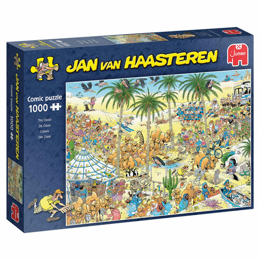 Jumbo Spiele Jan van Haasteren - Oase, Puzzle, Erwachsenenpuzzle, Puzzlespiel, 1000 Teile, 20048