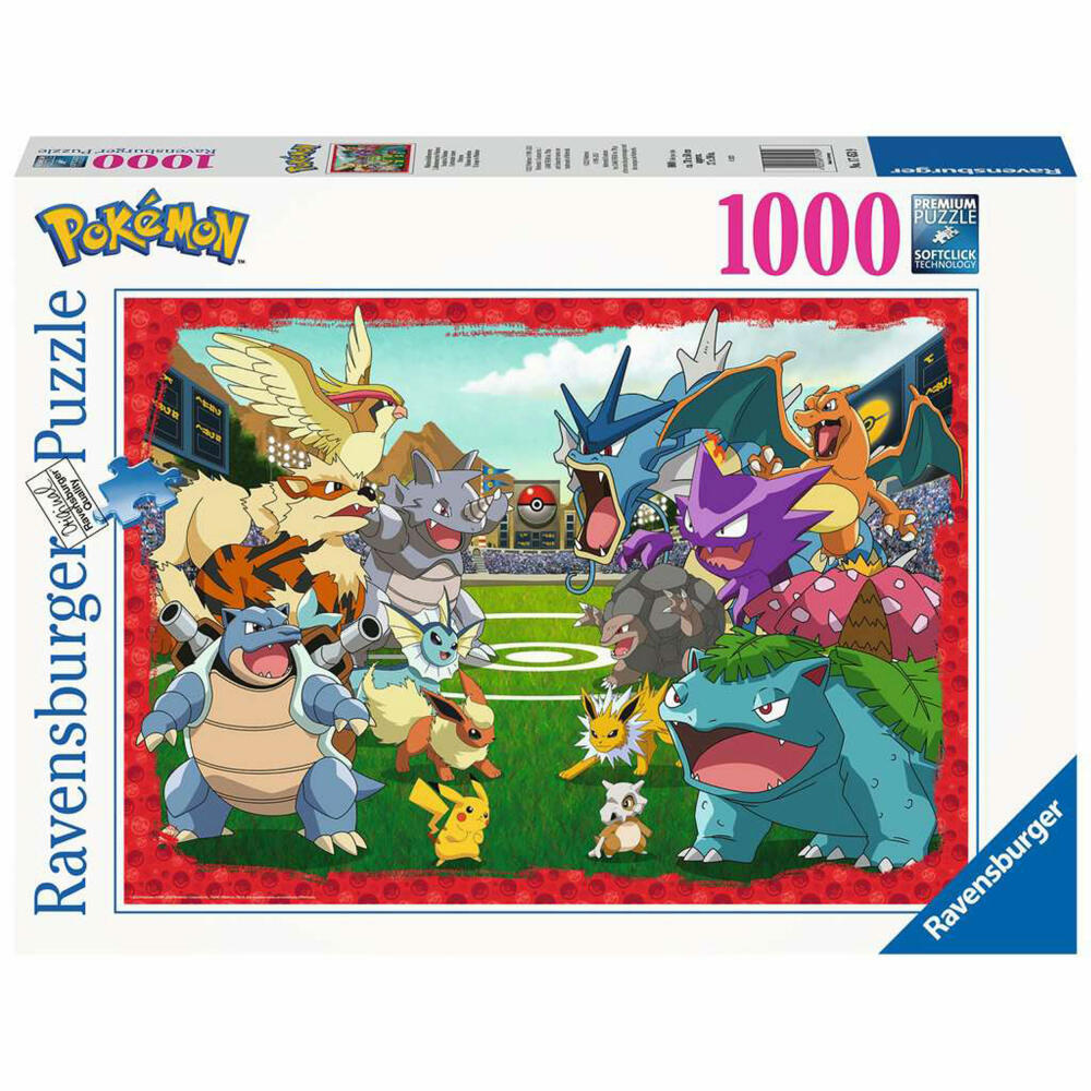 Ravensburger Pokémon Kräftemessen, Puzzle, Erwachsenenpuzzle, Kinderpuzzle, Premium Qualität, 1000 Teile, 17453