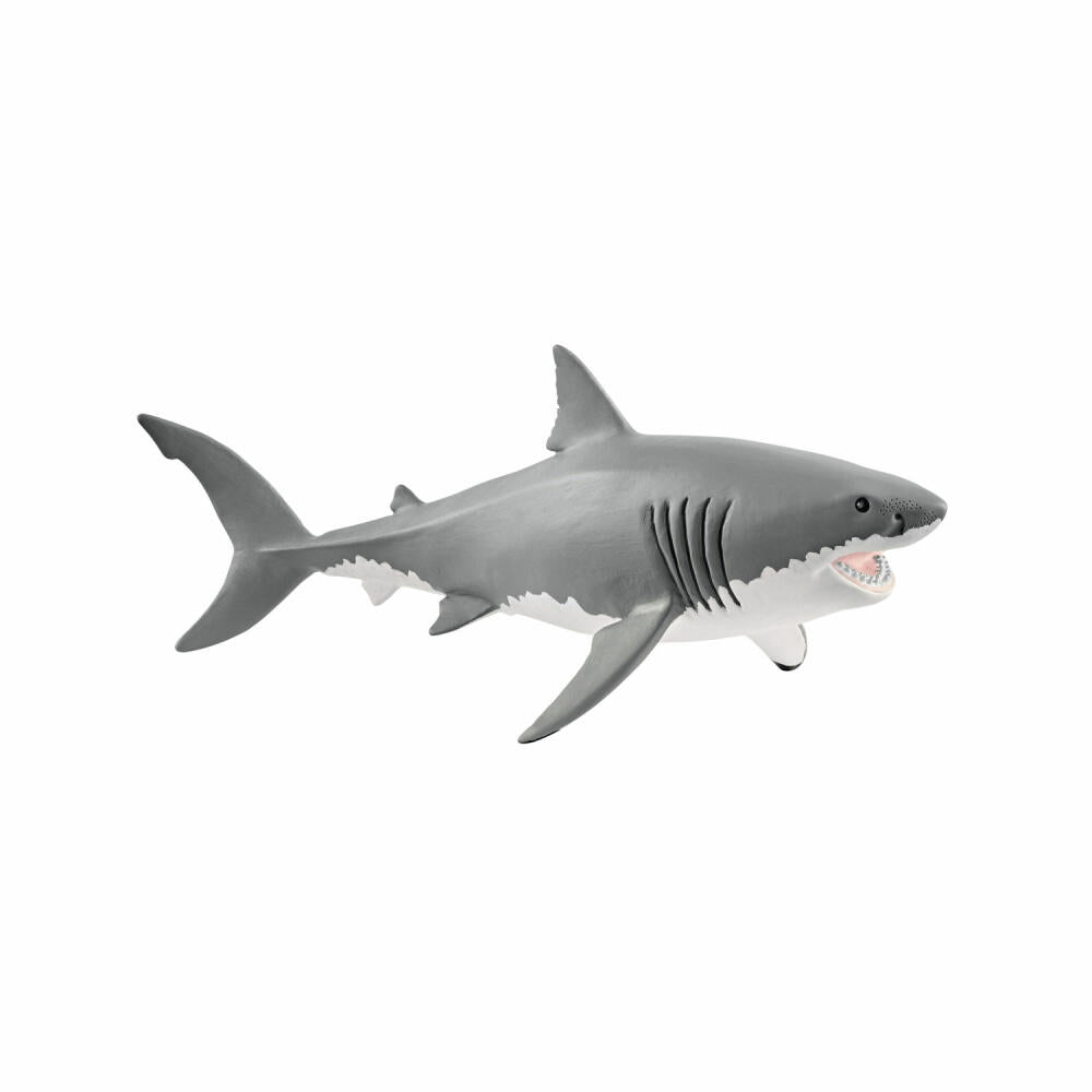 Schleich Wild Life Weißer Hai, Haifisch, Meerestier, Wildtier, Spielfigur, 7.8 cm, 14809