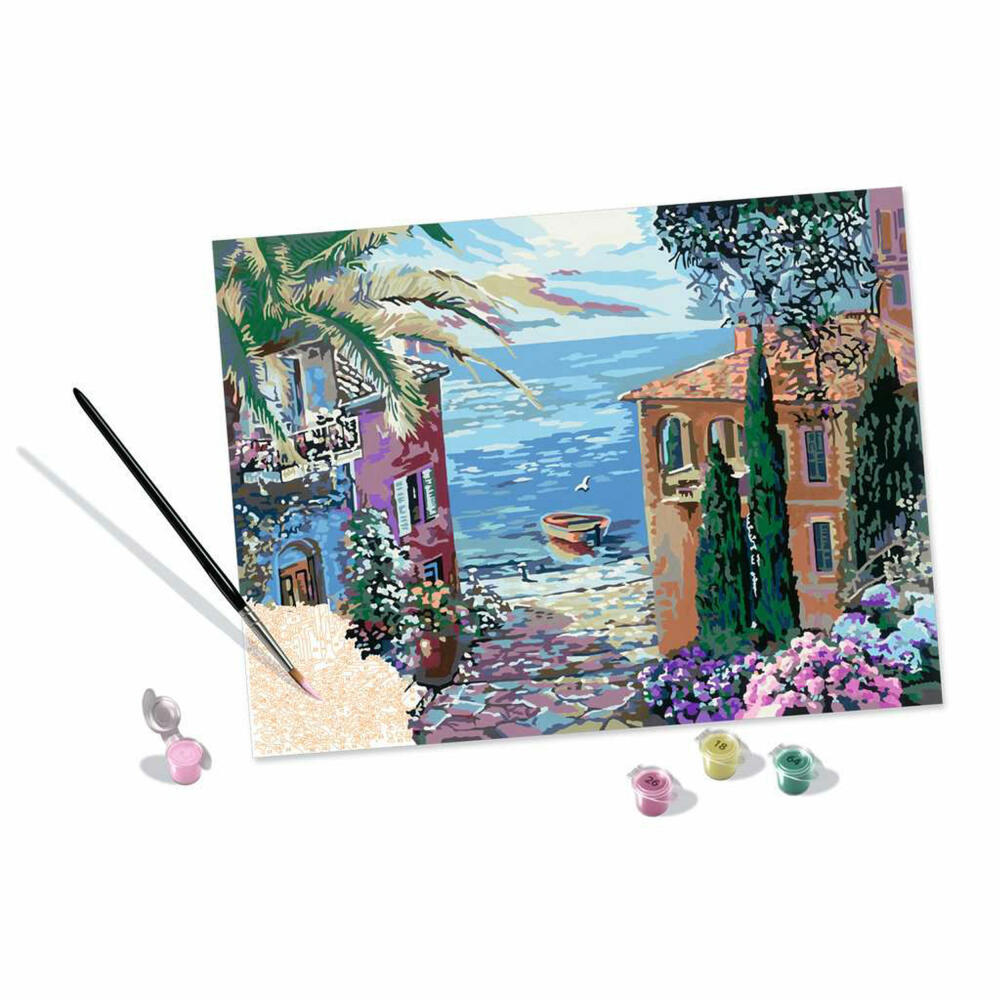 Ravensburger CreArt Mediterranean Landscape, Malen nach Zahlen, Malset, Malvorlage, 20218