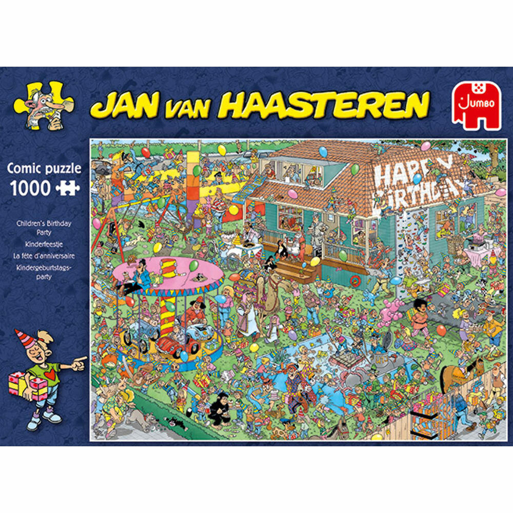 Jumbo Spiele Jan van Haasteren - Kindergeburtstagsparty, Puzzle, Erwachsenenpuzzle, Puzzlespiel, 1000 Teile, 20035