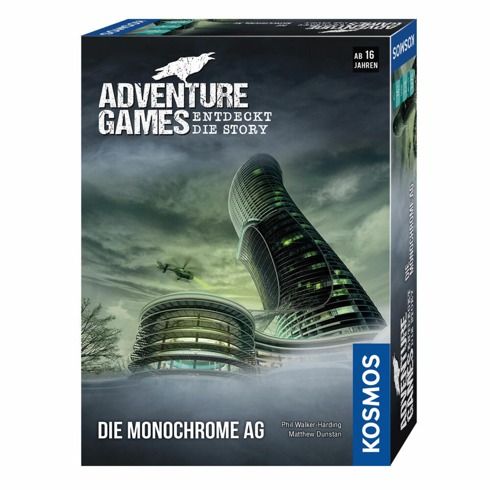 KOSMOS Adventure Games - Die Monochrome AG, Abenteuerspiel, Gesellschaftsspiel, Spiel, Escape Room, ab 16 Jahren, 695132