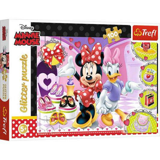 Trefl Glitzer Puzzle 100 - Disney Minnie Mouse