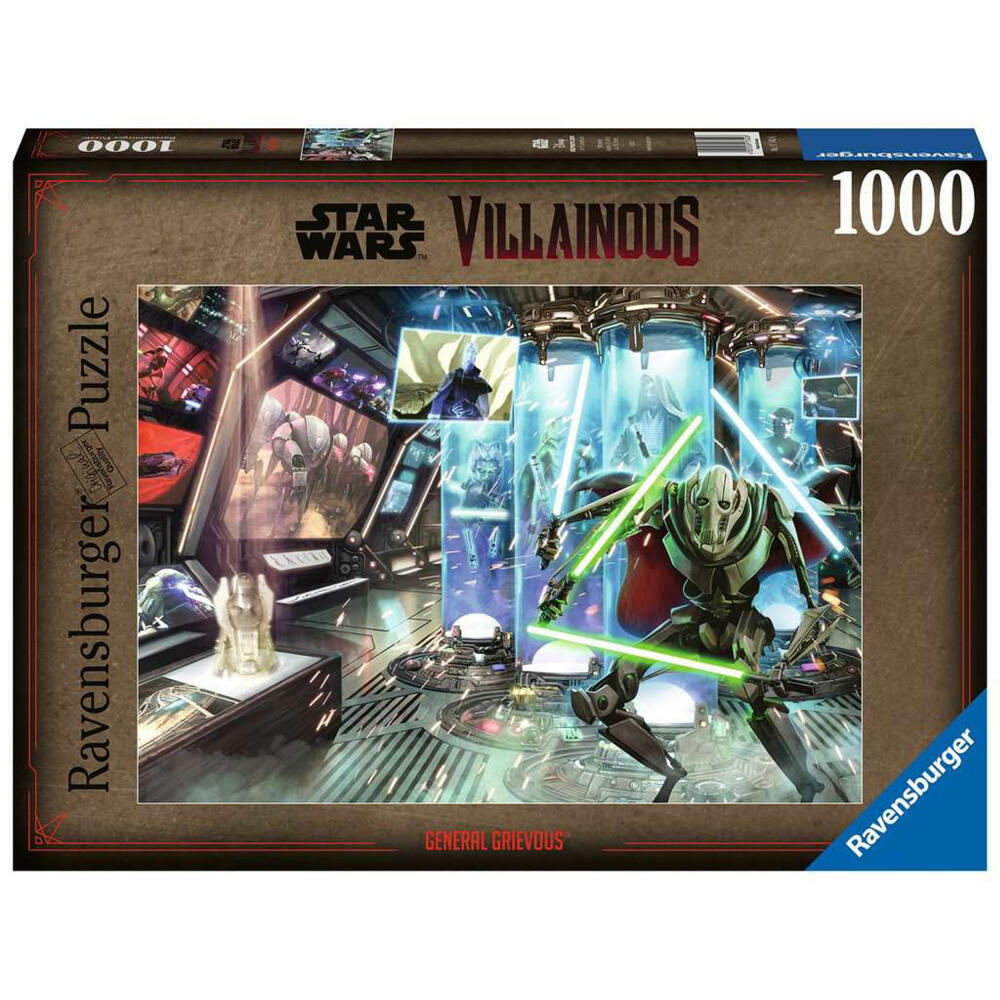 Ravensburger Puzzle Star Wars Villainous: General Grievous, Erwachsenenpuzzle, 1000 Teile, ab 14 Jahren, 17342