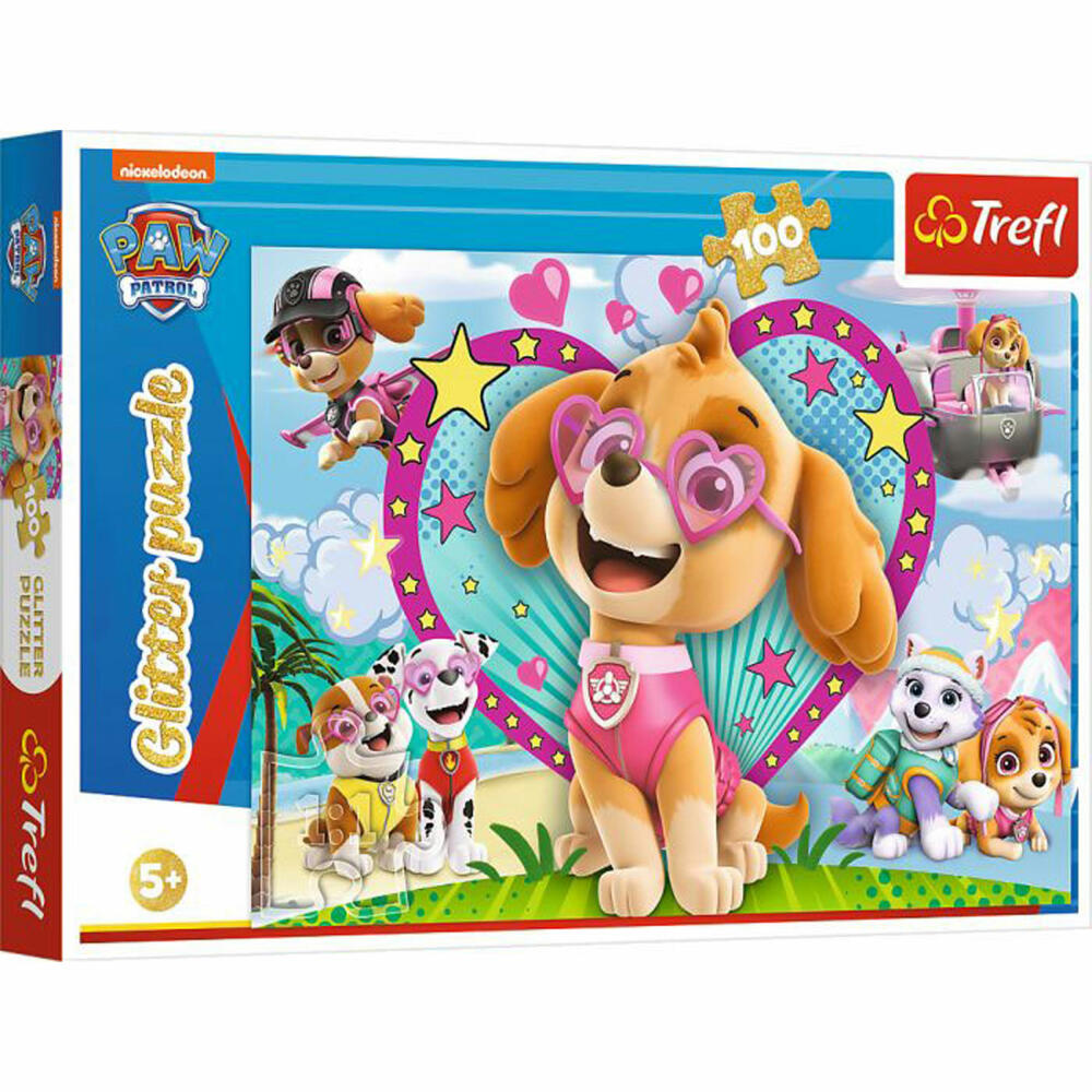 Trefl Glitzer Puzzle 100 - Paw Patrol