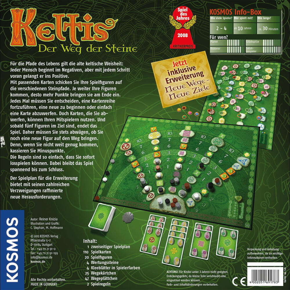 KOSMOS Familienspiele Keltis, Kartenspiel, Strategiespiel, Spiel, ab 10 Jahren, 691783